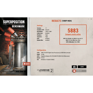 Scor pe Unigine Superposition