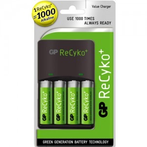 GP Batteries ReCyko AR01 + 4x AA 2100 mAh