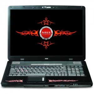 MSI MegaBook GX700X-255EU Core 2 Duo T8100 2.1GHz Black