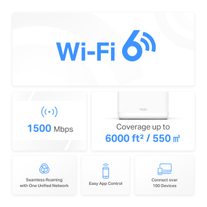 MERCUSYS Gigabit HALO H60X Dual-Band WiFi 6 3Buc