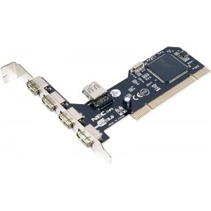 Logilink 1x PCI Male - 4x USB 2.0 Female Extern + 1x USB 2.0 Female Intern