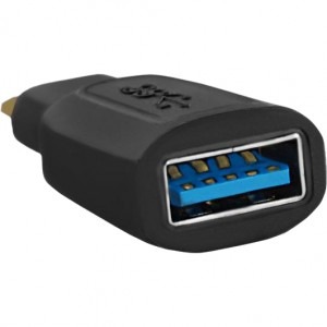 Qoltec 1x USB Tip-C Male - USB 3.0 Female, Black