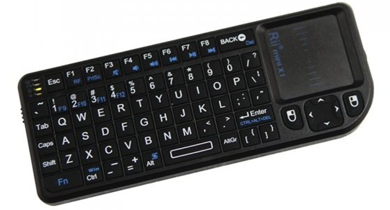 Tastatura SMART Rii mini X1, Wireless, TouchPad, pentru Smart TV, Android, PC
