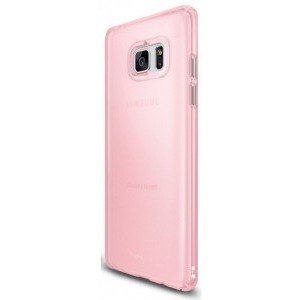 Ringke Protectie pentru spate Slim Frost Pink pentru Samsung Galaxy Note 7 + Bonus folie Ringke Invisible Screen Defender