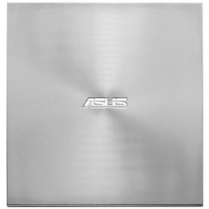 ASUS ZenDrive U9M, DVD writer extern 8X, ultra-subțire 13.9mm, suport M-DISC, compatibil cu USB tip C și tip A pentru Windows și Mac OS, Nero BackItUp, E-Green, Argintiu