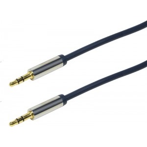 Cablu audio Logilink Jack 3.5 mm Male - Jack 3.5 mm Male, 0.5m, albastru