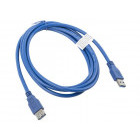 Cablu periferice Lanberg USB 3.0 Male tip A - USB 3.0 Female tip A, 1.8m, albastru