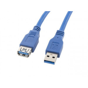 Lanberg USB 3.0 Male tip A - USB 3.0 Female tip A, 3m, albastru