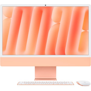 All-In-One PC Apple iMac 24 inch 4.5K Retina, Apple M4, 16GB RAM, 256GB SSD, 8 core GPU, macOS Sequoia, INT keyboard, Orange