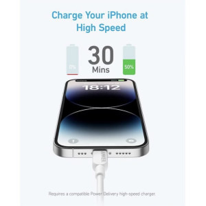 Anker 310, USB-C Male la USB-C Male, 0.9 m, PD 240W, White
