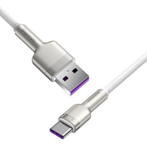 Baseus Cafule, USB Male la USB-C Male, 66W, 1 m, White