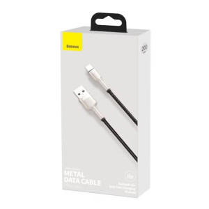 Baseus Cafule Metal, USB Male la USB-C Male, 66W, 2 m, Black