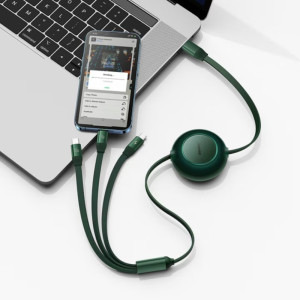 Baseus Bright Mirror 2, USB-C Male la microUSB Male, Lightning Male, USB-C Male, 1.1 m, Green