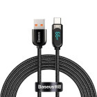 Cablu de date / adaptor Baseus Display, USB Male la USB-C Male, 66W, 1 m, Black