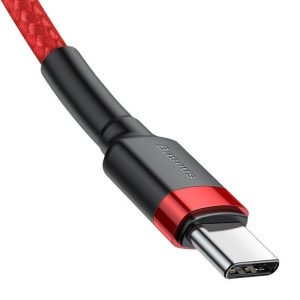 Baseus Cafule, USB-C Male la USB-C Male, 2 m, 60W, Red-Black