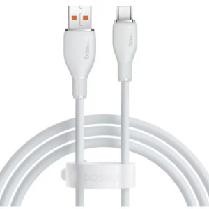 Cablu de date / adaptor Baseus Pudding, USB Male la USB-C Male, 1.2 m, 100W, White