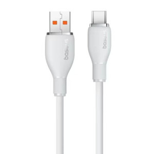 Baseus Pudding, USB Male la USB-C Male, 100W, 2 m, White