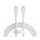 Cablu de date / adaptor Baseus Pudding, USB-C Male la USB-C Male, 100W, 2 m, White