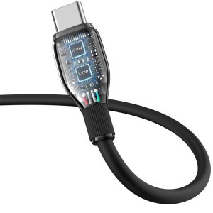 Baseus Pudding, USB-C Male la USB-C Male, 100W, 2 m, Black