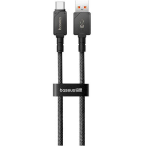 Baseus Unbreakable, USB Male la USB-C Male, 100W, 2 m, Black