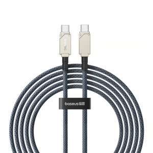 Cablu de date / adaptor Baseus Unbreakable, USB-C Male la USB-C Male, 100W, 2 m, White