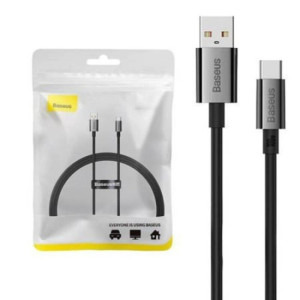 Baseus Superior, USB Male la USB-C Male, 100W, 1 m, Black
