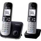 Telefon fix Panasonic DECT KX-TG6812FXB, Twin, negru