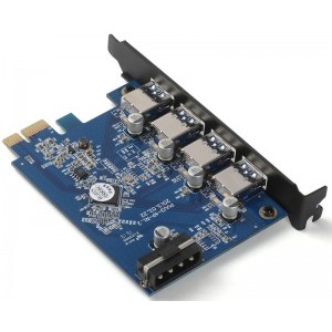 Orico PVU3-4P 1x PCI-E Male - 4x USB 3.0 Female PCI-Express Card
