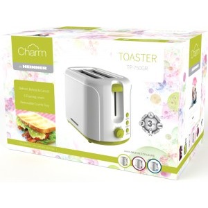 Heinner Prajitor de paine Charm TP-750GR, 750W, Alb-Verde