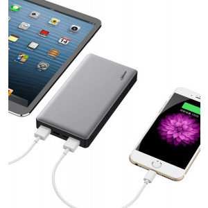 Hame P57D, 20000 mAh, 2x USB, 1x USB-C, 1x microUSB, cu tehnologia Quick Charge 3.0, Black - Grey