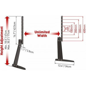 Barkan fix, 32 - 70 inch, negru