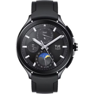 Xiaomi Watch 2 Pro, Bluetooth Black Case, Black Fluororubber Strap