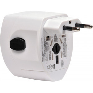 Spacer Universal, 2x USB, 10A, White