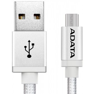 ADATA USB Male la microUSB Male, 1 m, Silver