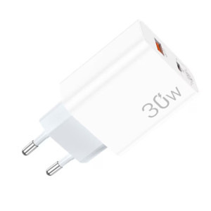 Incarcator retea Lamtech LAM023534, Quick Charge 3.0, Power Delivery 30W, 1x USB, 1x USB-C, White