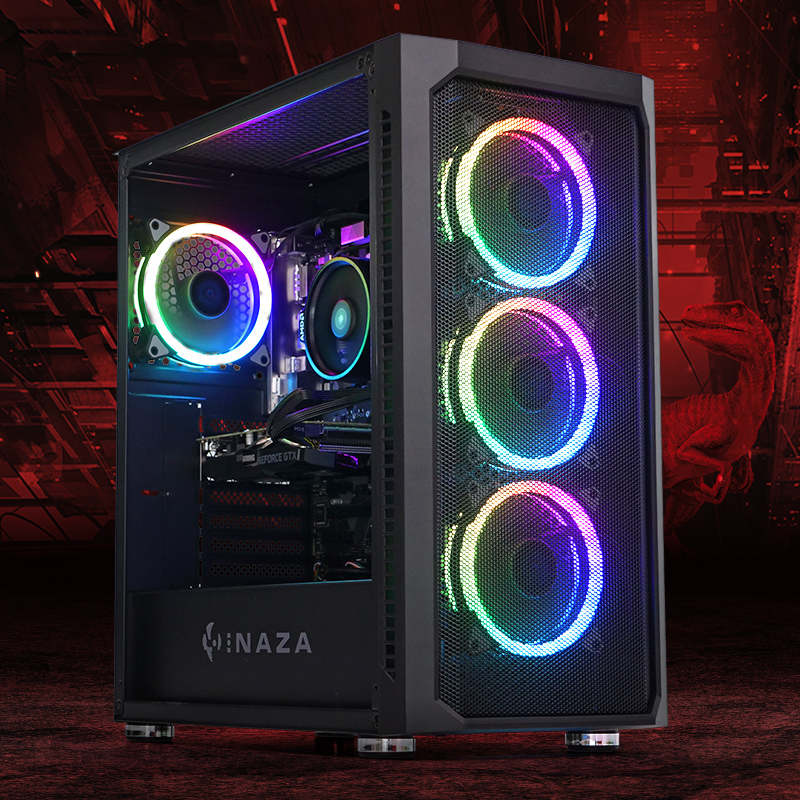 PC Gaming Raptor5 AMD, AMD Ryzen 5 PRO 5600G 3.9GHz, 16GB DDR4, 500GB SSD, GTX 1660 SUPER 6GB GDDR6, Iluminare RGB