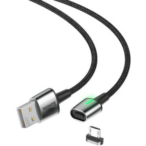 Baseus CAMXC-B01 USB Male la Micro USB Male Magnetic, 2 m, Black, amperaj maxim suportat 1.5A