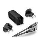 Incarcator retea Energizer A65MUC, 1x USB-C, 1x USB, 65W, cablu USB-C (adaptor US, UK, EU)