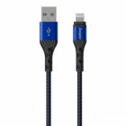 Cablu de date / adaptor Energizer USB Male la Lightning Male, braided nylon, 2 m, Blue