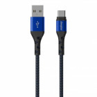Cablu de date / adaptor Energizer USB Male la USB-C Male, braided nylon, 2 m, Blue