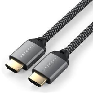 Satechi HDMI Male - HDMI Male, v2.1, 2m, gri-negru