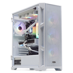 Gaming DRAGON Epic Alb, Intel i5-14600 2.7GHz, 32GB DDR5, 2TB SSD, RTX 4060 Ti 16GB GDDR6, Iluminare RGB