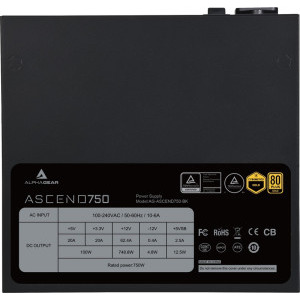 ALPHAGEAR ASCEND, 80+ Gold, Cybenetics Gold, 750W