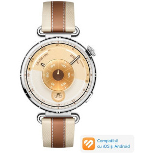 Huawei Watch GT 6, 41mm, Steel Stainless Steel, curea Brown Woven