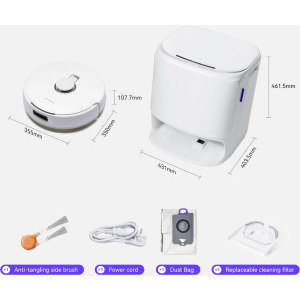 Narwal X10 Pro, 3200 mAh, 11000Pa, 0.3 L + 2.5L, Alb