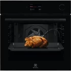 Cuptor incorporabil Electrolux LOC9P3XZ, Electric, 72 L, Autocuratare pirolitica, SteamCrisp, CookSmart, Assisted Cooking, AI TasteAssist, My Electrolux Kitchen, Grill, Clasa A++, Negru
