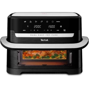 Tefal Friteuza cu aer cald Dual Easy Fry Flex EY9228E0, 2700W, 5.5 L + 3.5L, Negru