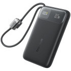 Baterie externa Baseus EnerFill FC11, 10000 mAh, 1x USB, 22,5 W, Display, Cablu USB-C & Lightning integrat, Black