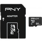 Card memorie PNY Performance Plus Clasa 10 64GB + Adaptor SD