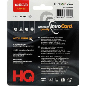 Imro microSDXC Clasa 10 UHS-1 U1 128GB + Adaptor SD